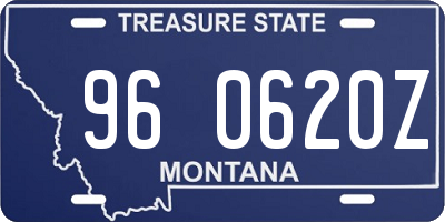 MT license plate 960620Z