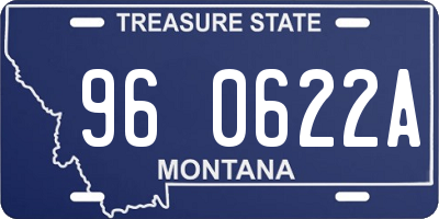 MT license plate 960622A