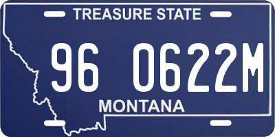 MT license plate 960622M