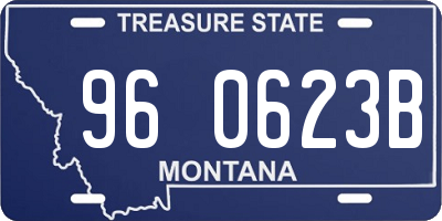 MT license plate 960623B