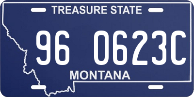 MT license plate 960623C