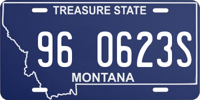 MT license plate 960623S