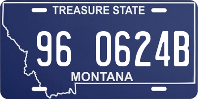 MT license plate 960624B