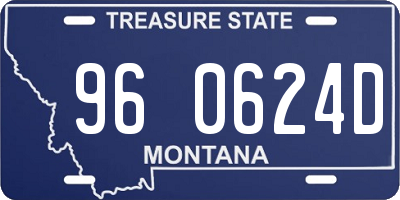 MT license plate 960624D