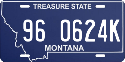 MT license plate 960624K