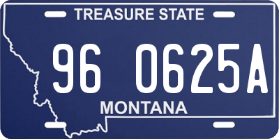 MT license plate 960625A