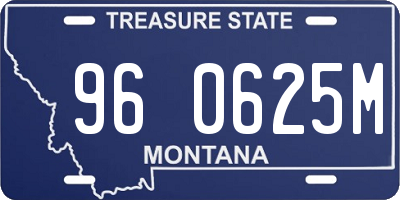 MT license plate 960625M