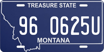 MT license plate 960625U