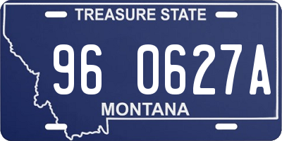 MT license plate 960627A