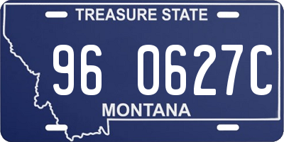 MT license plate 960627C