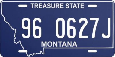 MT license plate 960627J