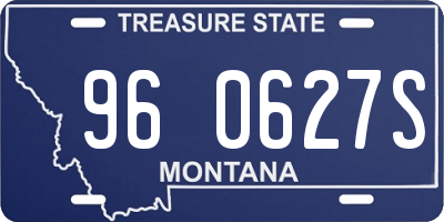 MT license plate 960627S
