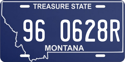 MT license plate 960628R