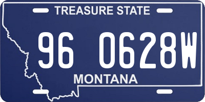 MT license plate 960628W