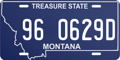 MT license plate 960629D