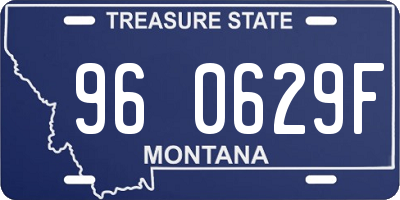 MT license plate 960629F