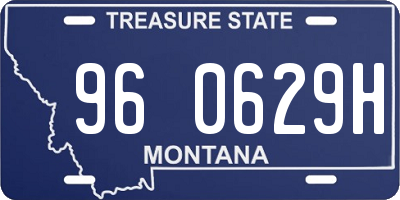 MT license plate 960629H