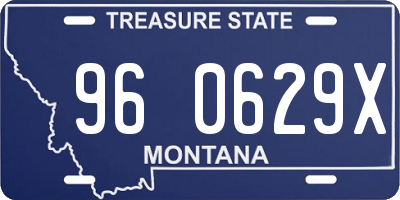 MT license plate 960629X