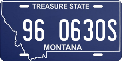 MT license plate 960630S