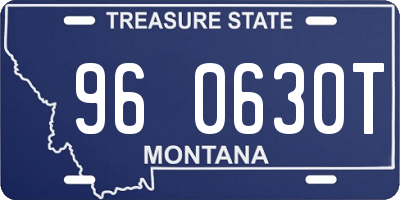 MT license plate 960630T