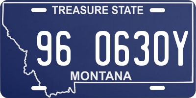MT license plate 960630Y
