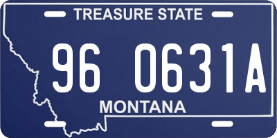 MT license plate 960631A