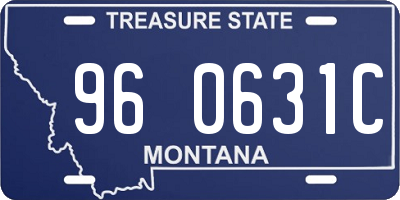 MT license plate 960631C