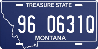 MT license plate 960631Q