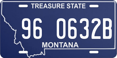 MT license plate 960632B