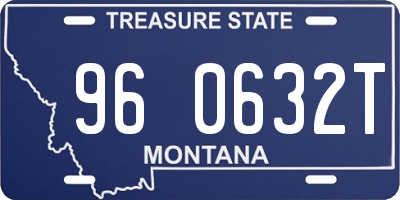 MT license plate 960632T