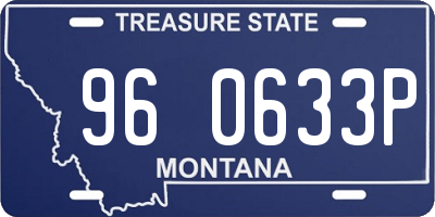 MT license plate 960633P