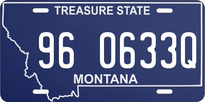 MT license plate 960633Q