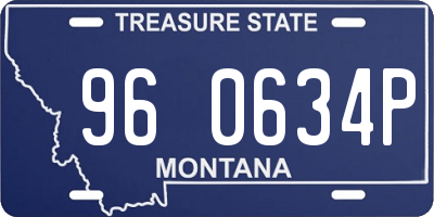 MT license plate 960634P