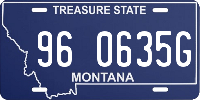 MT license plate 960635G