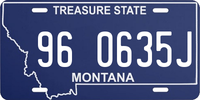 MT license plate 960635J