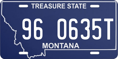 MT license plate 960635T