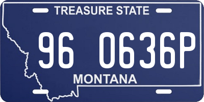 MT license plate 960636P