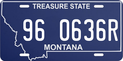 MT license plate 960636R