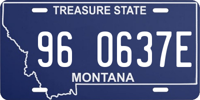MT license plate 960637E