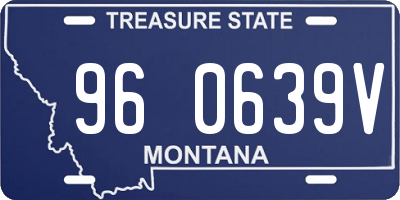 MT license plate 960639V
