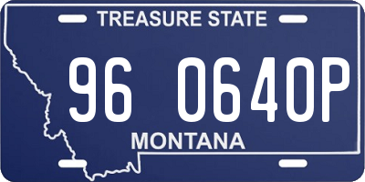 MT license plate 960640P