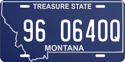 MT license plate 960640Q