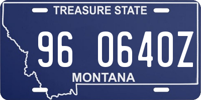 MT license plate 960640Z