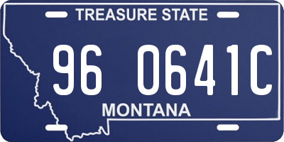 MT license plate 960641C