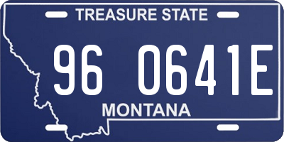MT license plate 960641E