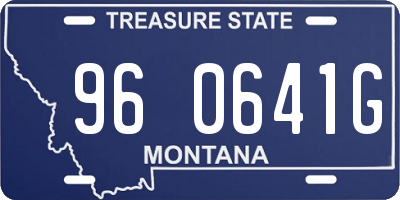 MT license plate 960641G