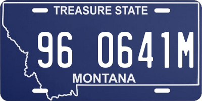 MT license plate 960641M