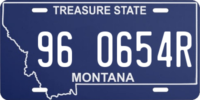 MT license plate 960654R