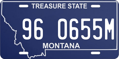 MT license plate 960655M