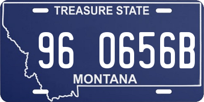 MT license plate 960656B